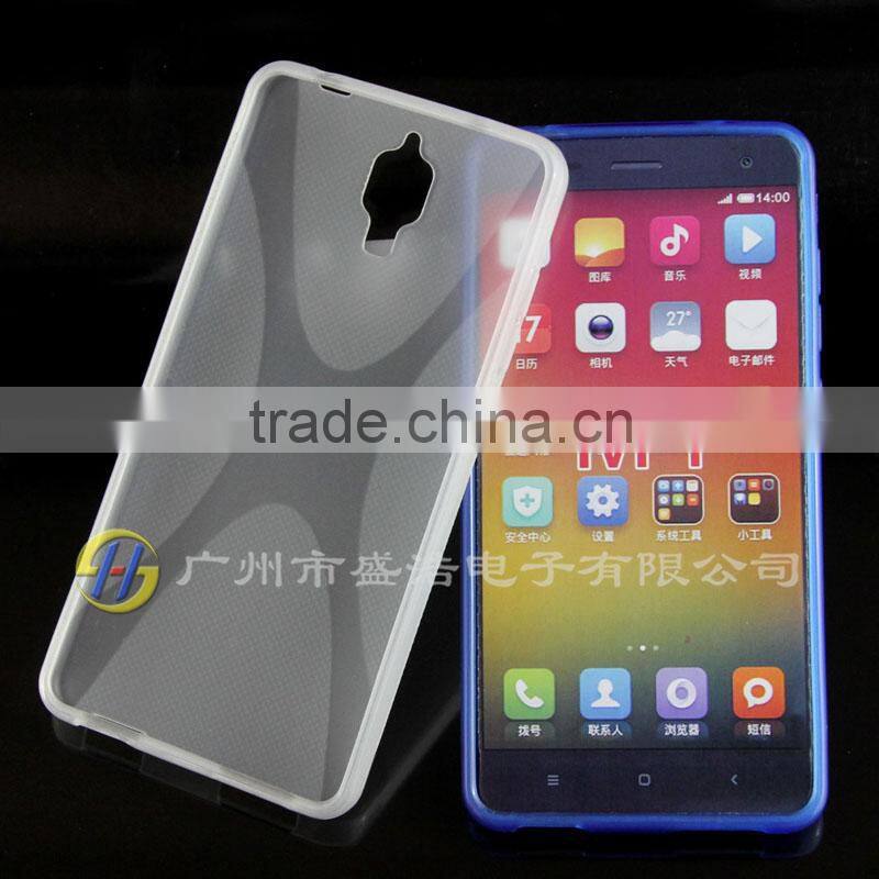 wholesale price elastic soft TPU X line cellphone case cover sets for Xiaomi 4