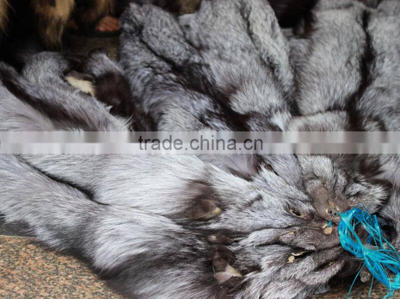 Wholepiece Real FOX fur skin stole of natural fur Natural Color animal Fur