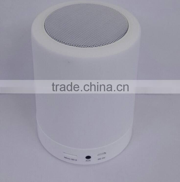 Wireless Bluetooth Speaker Hands-free Call Colorful Touch LED Light Lamp With TF Card Music Player Smart Speakers Subwoofer