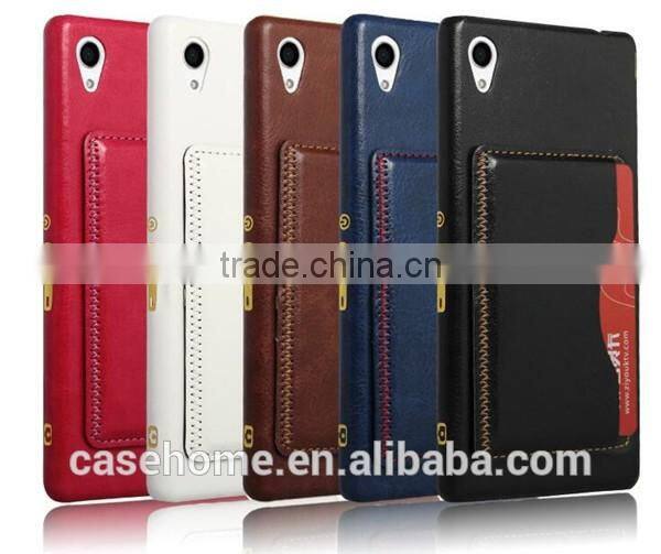 Brown Back Cover For Sony Xperia E4 Back Flip Leather Cover Case