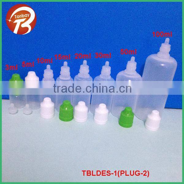 3ml LDPE long nozzle dropper bottle with childproof safety cap TBLDES-1-3ML