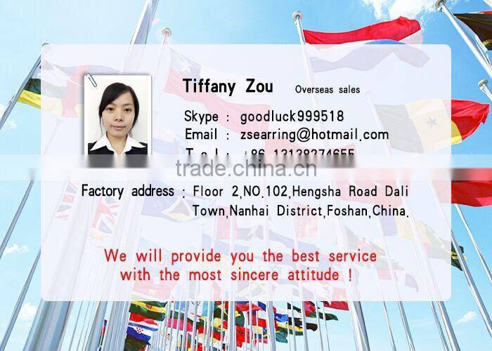 ZS20326 cheap cute stud earrings stainless steel flutter lovely elf earrings