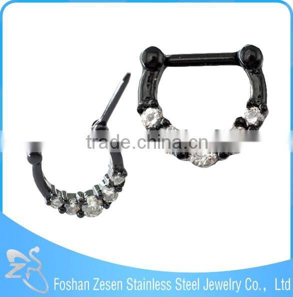 Hot Designs White Zircon Body Jewelry Nose Septum Piercing