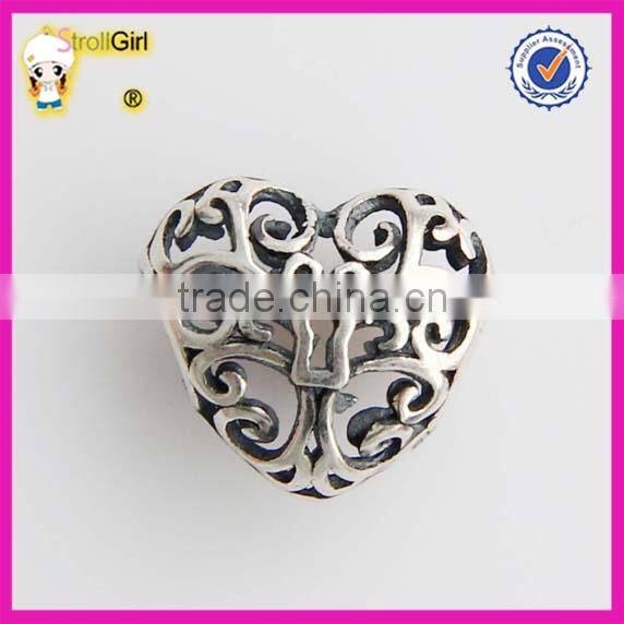 Hot Sale Sterling Silver 925 Cat Love Fish Charm Beads Large Hole Beads