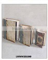 Vintage White Dividers Wooden Boxes with Drawers