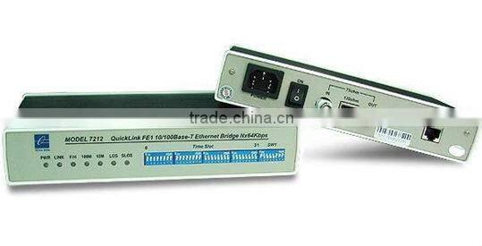 High Speed 10/100M Ethernet to FE1 converter with 220VAC or -48VDC