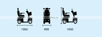 dual seats mobility scooter with canopy sight-seeing vehicle electric scooter power scooter