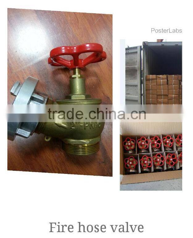 brass landing hose fire valve with 30 degree outlet
