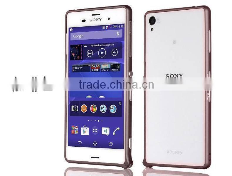 Best Quality Anti-broken Aluminum Bumper Case for Sony Z3 Metal Bumper