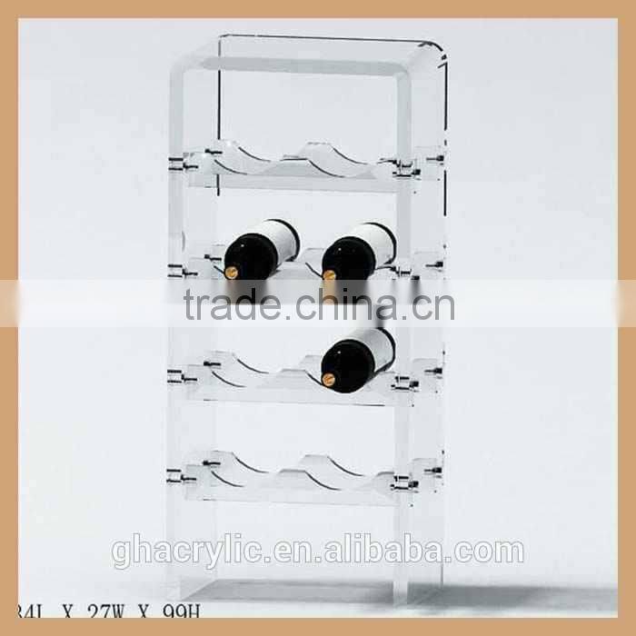 clear acrylic wine rack shelf ,wine bottle holder