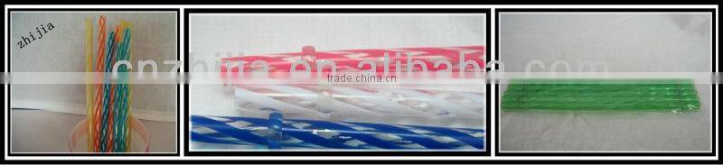 Double Colour Plastic Striped Drinking straw