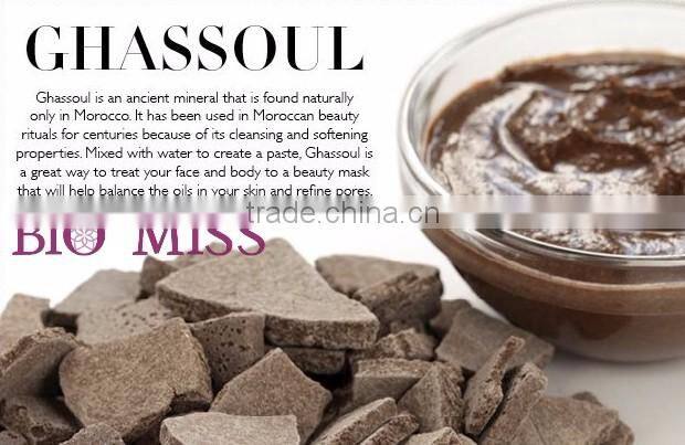 100% Authentic and Natural Ghassoul Clay Powder - Finest Powder for Face, Body & Hair Mask