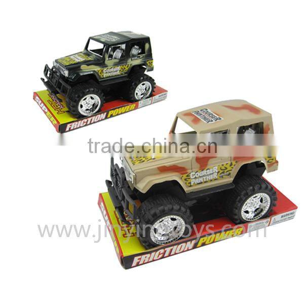 Plastic friction army vehicle toy for child