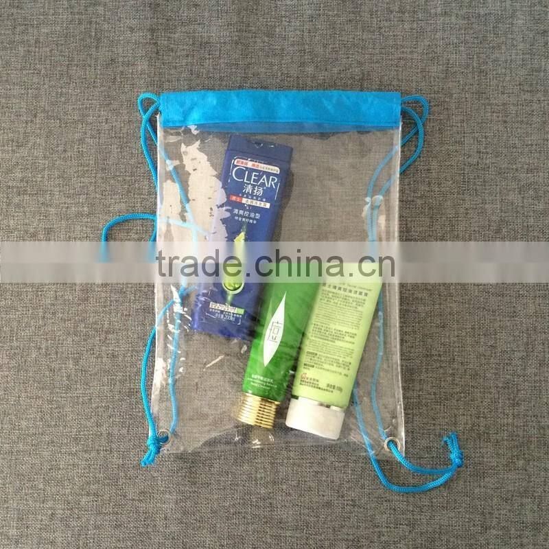 2016 factory directly clear drawstring bag