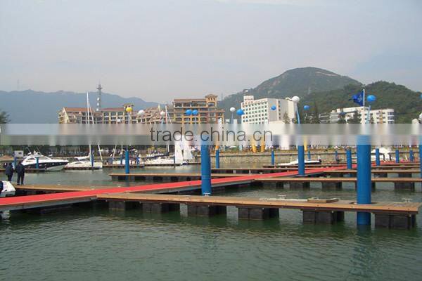 Marina floating pontoon bridge