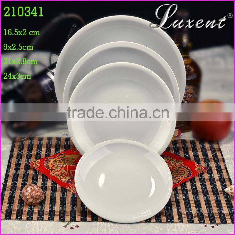 Hotel & home style porcelain tableware,porcelain flsh plate,ceramic deep plate set