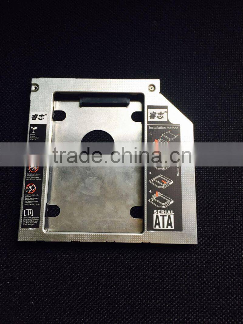Universal Laptop 2nd HDD Caddy 9.5mm/12.7mm CD/DVD-ROM Optical Bay SATA to SATA HD Hard Drive Caddy