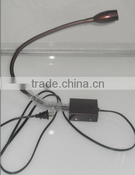 3w Brozen flexible reading wall lamp with 1w screen light