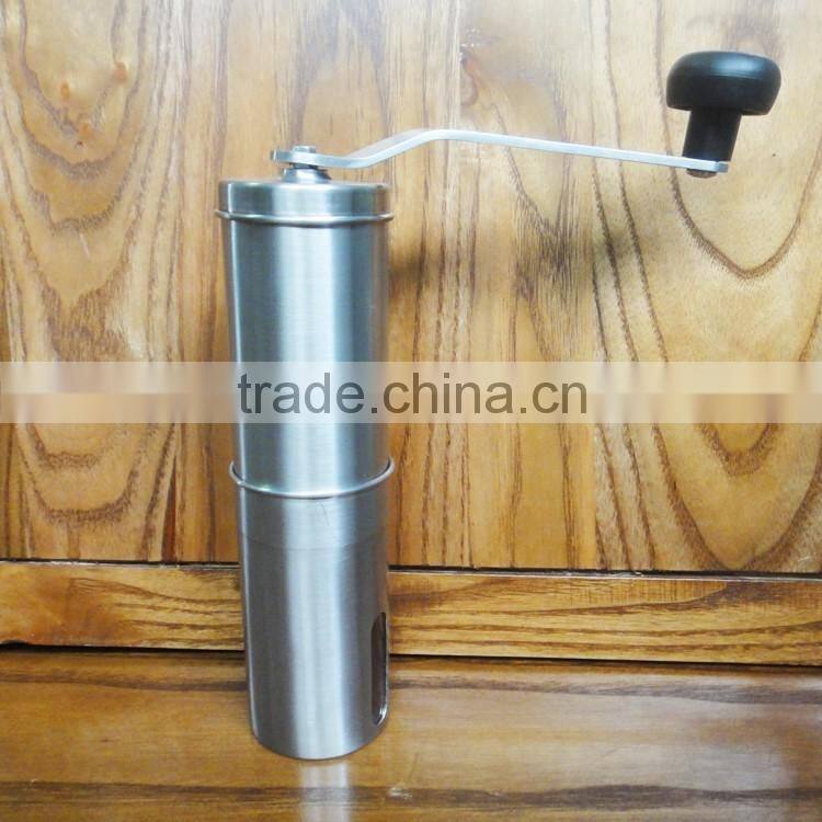 New Designed Manual Stainless Steel Coffee Pepper Mill with Ceramic Grinder