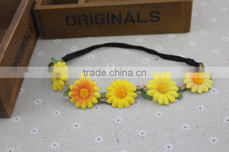 New fashion charming colorful flowers hairwrap Tokyo street style hairband