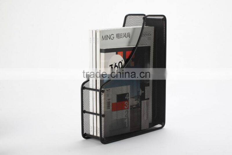B8507 office desktop accessories stationery metal mesh magazine holder metal wire file holder magazine organizer