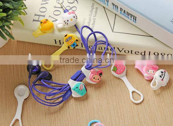newest fashion cute carton design silicone cord winder