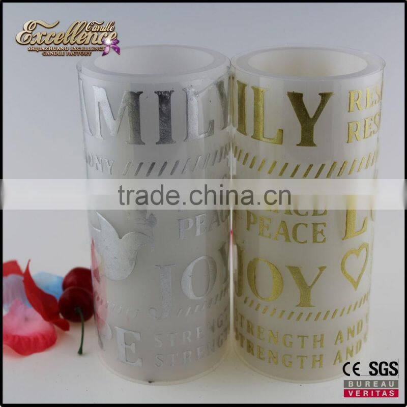 wholesale LED candle bulbs flameless candles with timer and letter printing