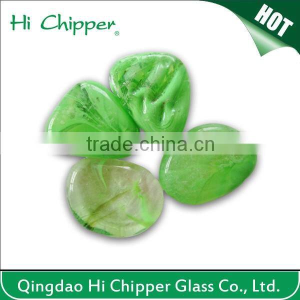 dark blue colored iridescent flat back lampwork glass beads for garden