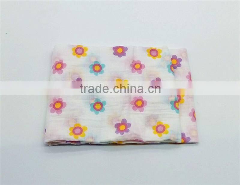 120x120cm 100% cotton organic muslin swaddle blanket for baby