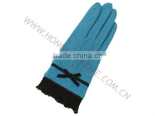 HS119 ladies winter studded leather gloves