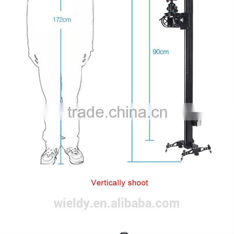Portable Wieldy Load 8 Kg Video DSLR Slider Pan Tilt Head Rail for 5D2 5D3