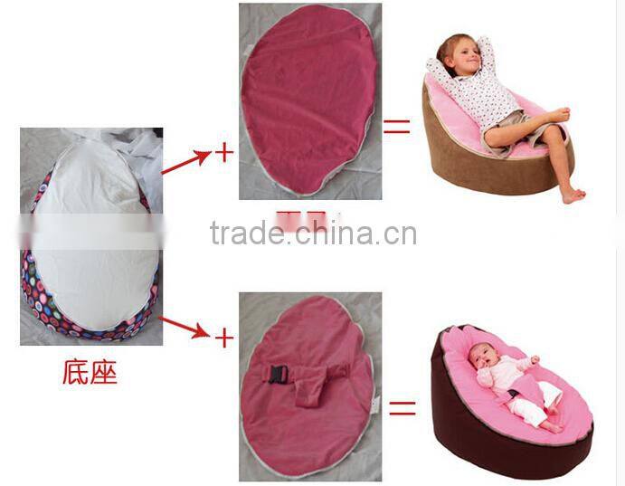 new product outdoor baby bean bag chair with harness/hot pink bean bag chairs