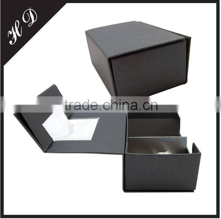 Clamshell Mens Tie And Pocket Square Set Gift Boxes With PVC Window Magnetic Lid