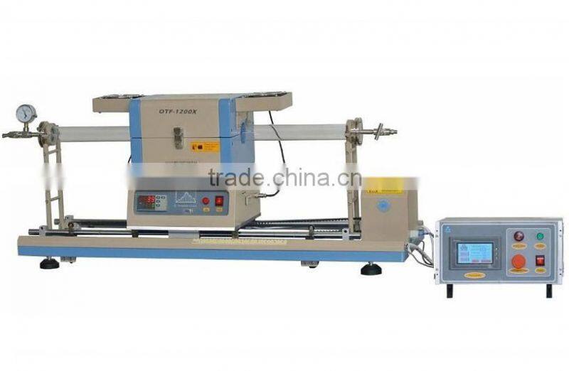 1000C Max Slideable RTP (4'' OD) Tube Furnace with Rapidly Heating & Cooling CVD growing graphene and carbon nanotubes