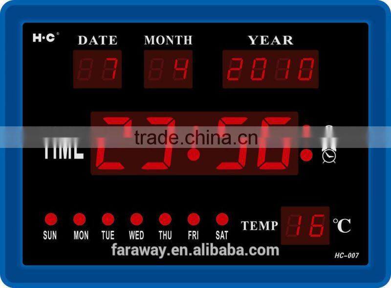 ABS multi-function led calendar clock