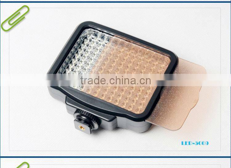 Professional led 5009 video light for sony camera with hot shoe converter