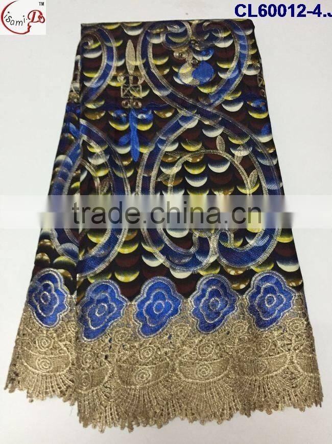 CL60012 2016 new coming fashion hot sale nice lace designs with wax fabric french lace