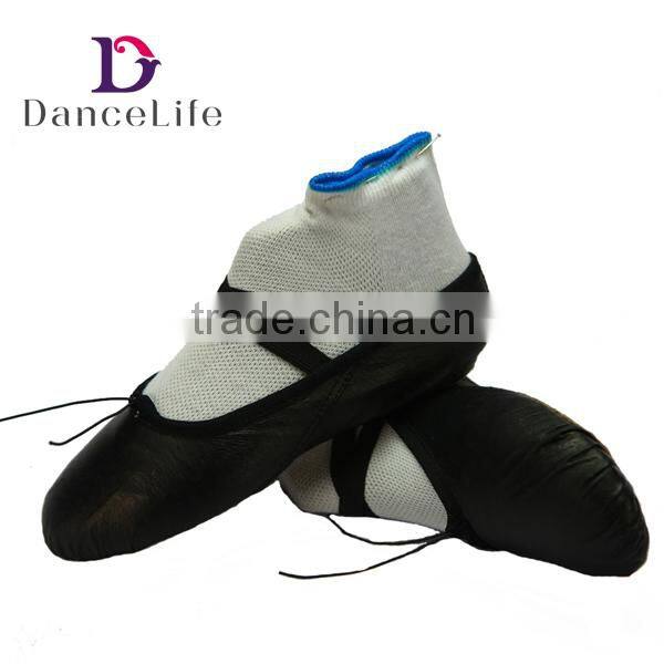 S5025 folding leather ballet shoes high quality suede sole dance shoes for cheap folding ballet shoes
