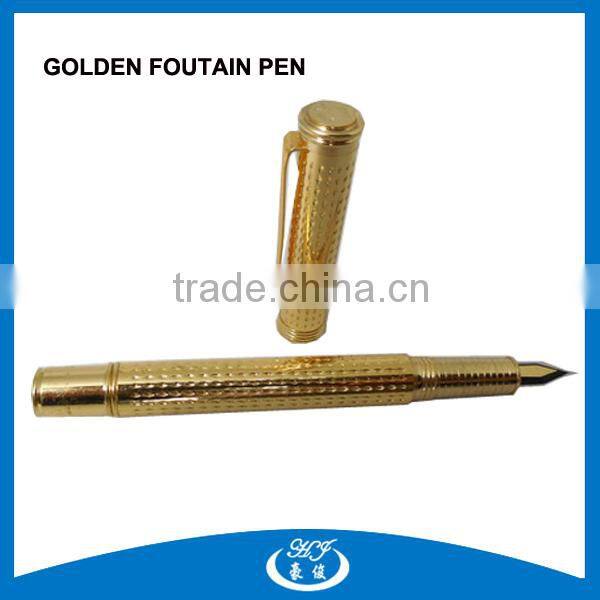 2014 New High quality Chinese Classic Cheap metal Gloden Fountain Pen
