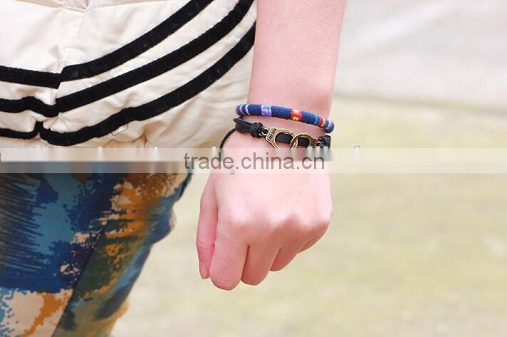 Leather Bracelet Handcuffs Bracelet Men And Women Bangle Wholesale