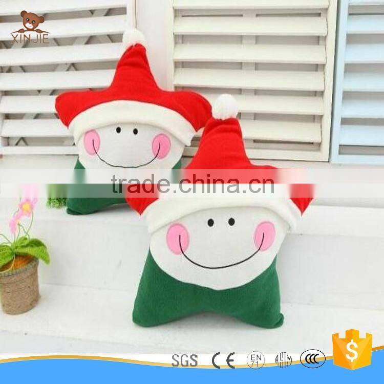 custom star shape christmas santa claus decorative pillow