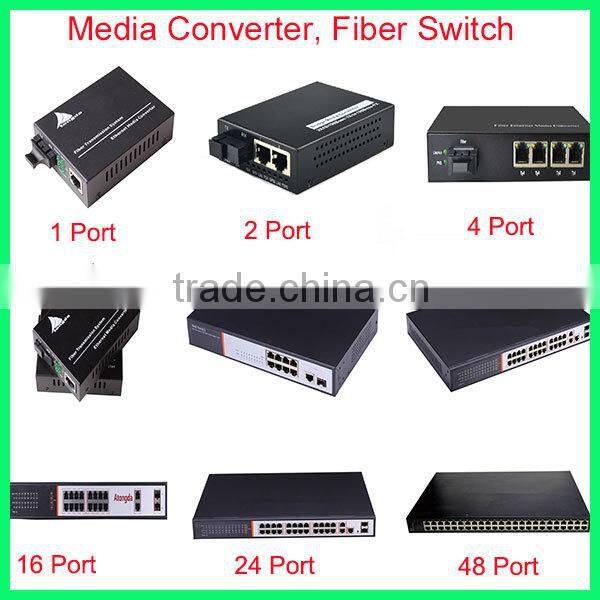 100MP Single fiber 20KM SC FC Optical Media Converter