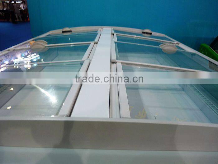 meat display freezer showcase with lid on the top