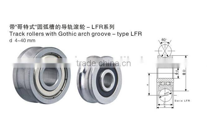 Jinan bearing LFR50/5KDD bearing U grooveTrack roller bearings with size 5*17*8mm