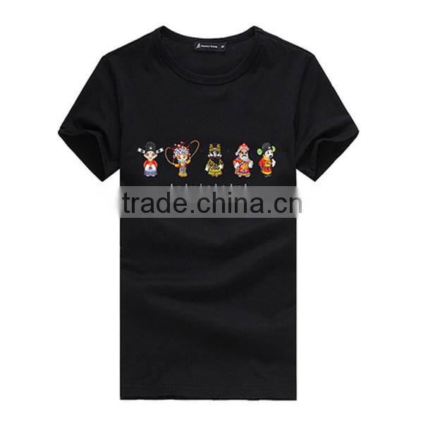 New Design Chinese Peking Opera Style O-neck Loose China Import T Shirts (lyt010028)