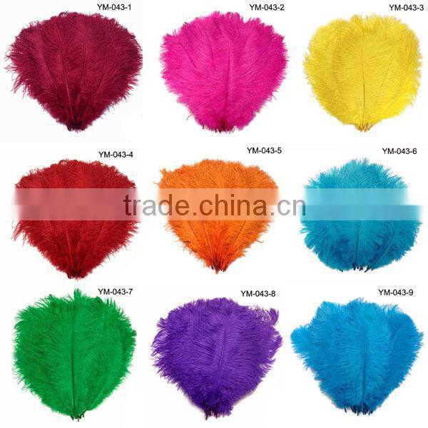 15-20cmHot pink ostrich feathers plumage flapper dresses for craft