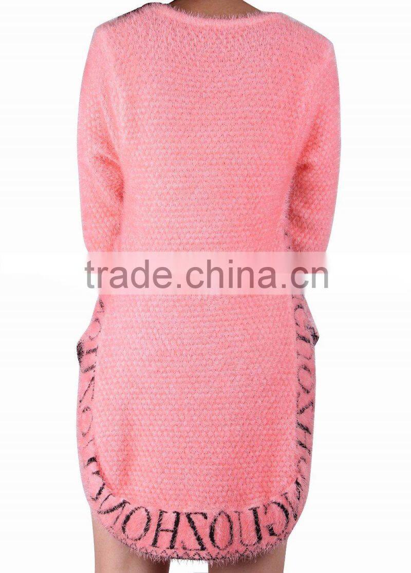 2015 new product pullover long knitting sweater