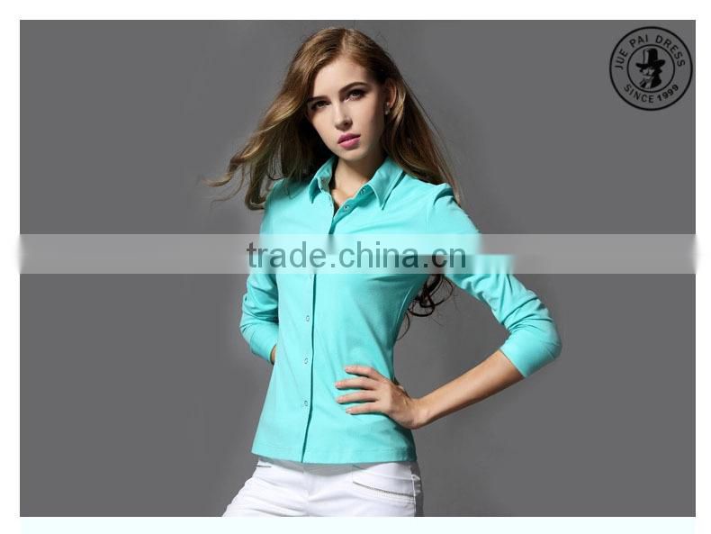 Invisible Buttons Hot Girl Office Shirt For Brazil Female