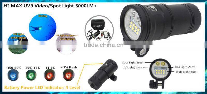Super Bright Scuba Diving Led Flashlight for Underwater Photography & Explorer