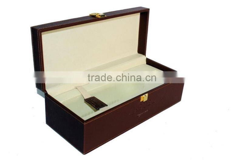 Antique Faux Leather Wine Box/Wooden Wine Carrier/PVC Wine Case